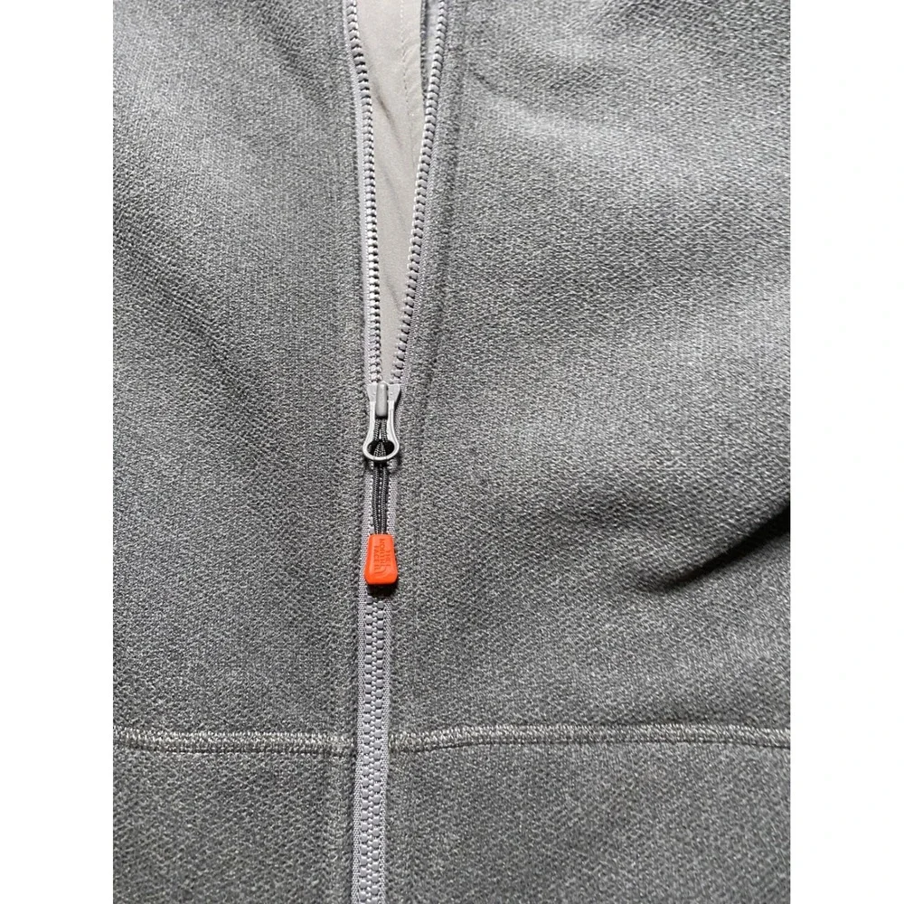 The North Face Mens Full Zip Fleece Jacket Charcoal Grey Mock Neck Medium